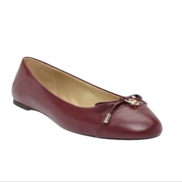 Michael Kors Melody Toe Cap Bow Ballet Flat Shoes - Picture 1 of 12